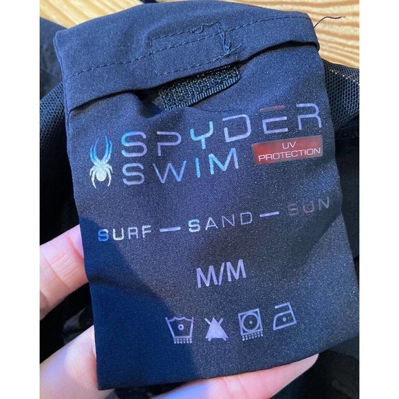 Spyder Swim Trunks Size Medium Men’s Black - Picture 3 of 8